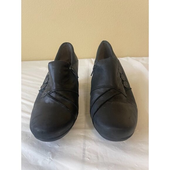 Abeo Bio System Booties Black Leather Size 9 clog bootie - Picture 1 of 15